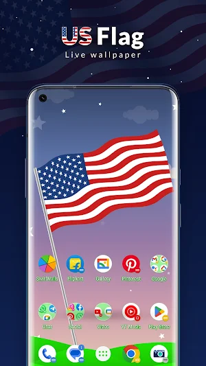 USA America Flag - US Flag LWP Screenshot 0
