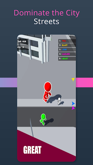 City Eat Rush: Stickman Chase Screenshot 3