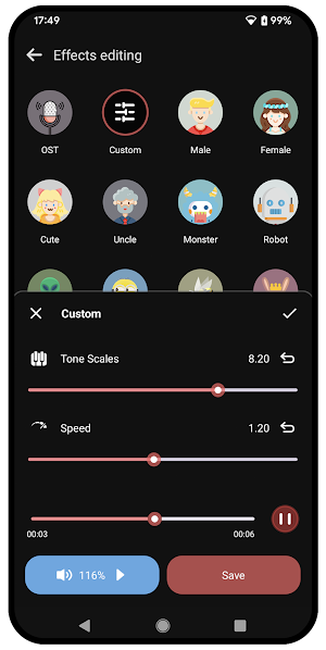 Voice Changer with Effects Screenshot 2