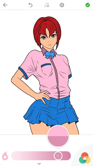 Hot Anime Girls Coloring Pages for Adults Screenshot 2