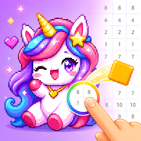 Pixel Puff: Color by Number