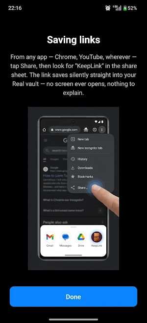 KeepLink: Links kept quiet Screenshot 0