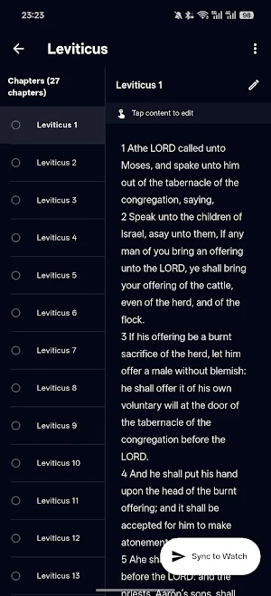 WristBible: Bible for Garmin Screenshot 1