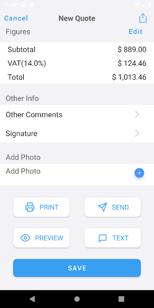 Job Quote Maker, Invoice plus Screenshot 2