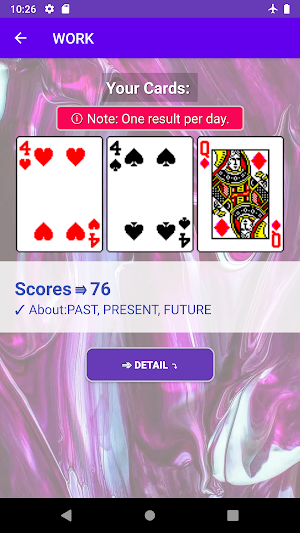 Fortune Telling from Playing Cards Screenshot 2