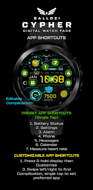 BALLOZI Cypher Watch Face Screenshot 2
