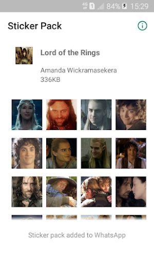 Lord of the Rings Stickers Screenshot 0