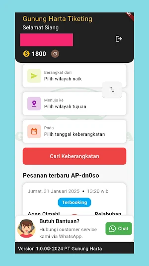 Tiketing Gunung Harta Screenshot 0
