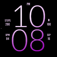Soft Purple Light Watch Face