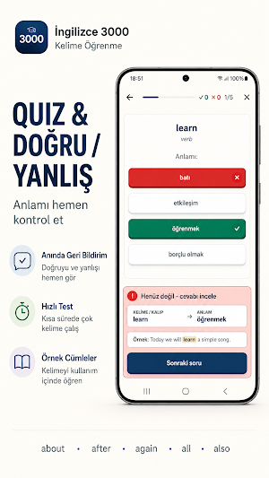 İngilizce 3000: Kelime Öğren Screenshot 1