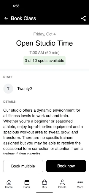 Twenty2 Fitness Screenshot 2