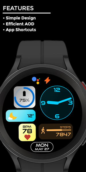 Night ver 08 - watch face Screenshot 1