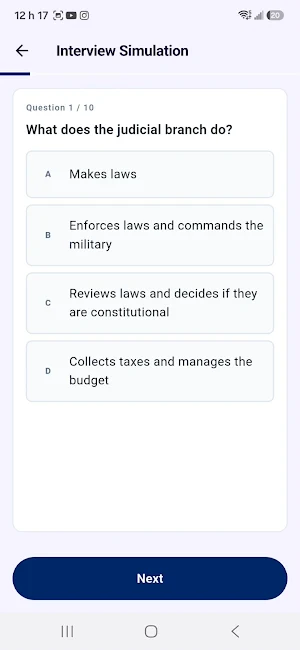 US Citizenship Test 2026 Screenshot 2