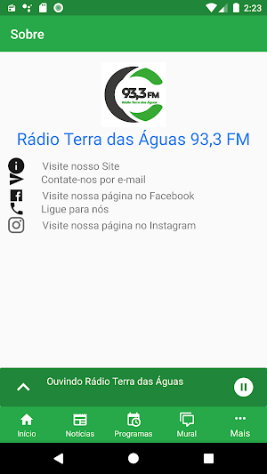 Rádio Terra das Águas 93,3 FM Screenshot 2