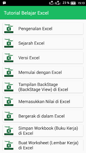 Tutorial Belajar Excel Screenshot 0