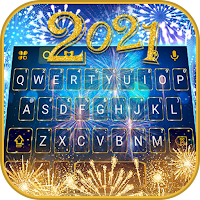 New Year Firework Keyboard Background