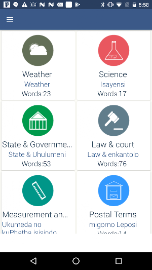 Word Book English To Zulu Screenshot 1