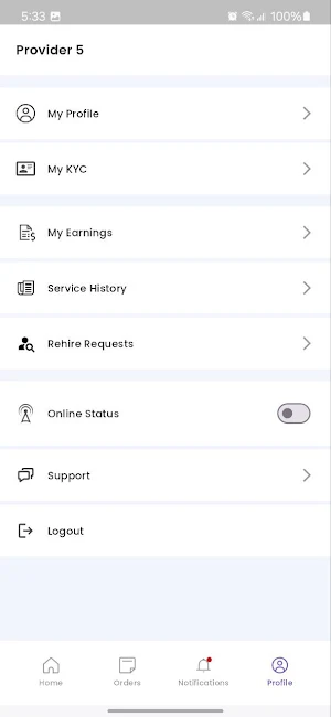 Udoir - Service Provider Screenshot 1