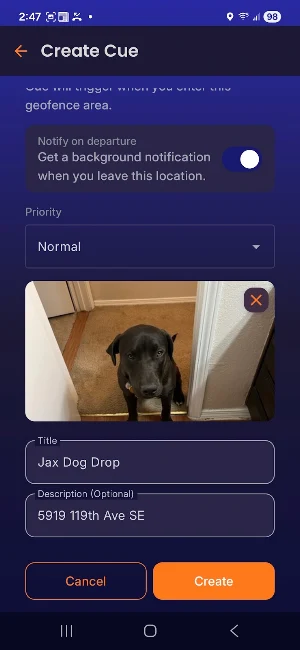 NeuraCue — Location Reminders Screenshot 3