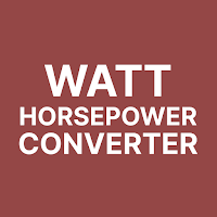 Watt to Horsepower Converter