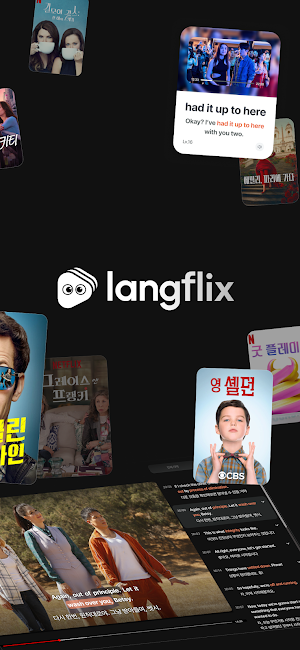 랭플릭스: AI 미드 영어 공부 앱 Screenshot 1