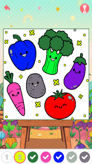 Painting Vegetables Page Screenshot 2