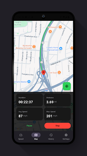 GPS Speedometer & HUD Speed Screenshot 1