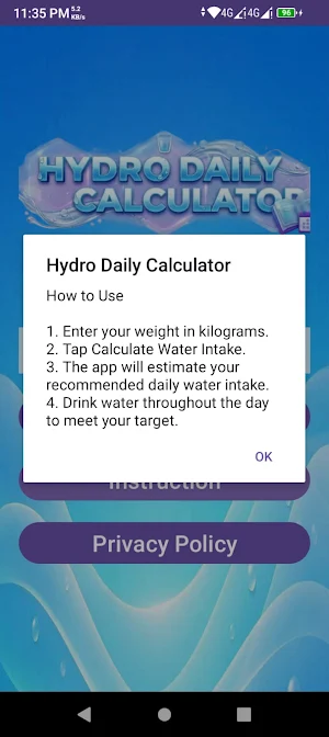 Hydro Daily Calculator Screenshot 3
