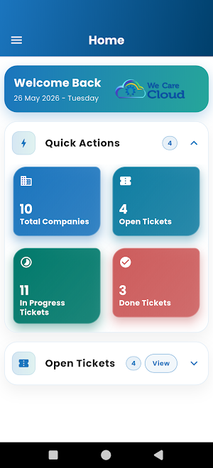 WCC Admin App Screenshot 1