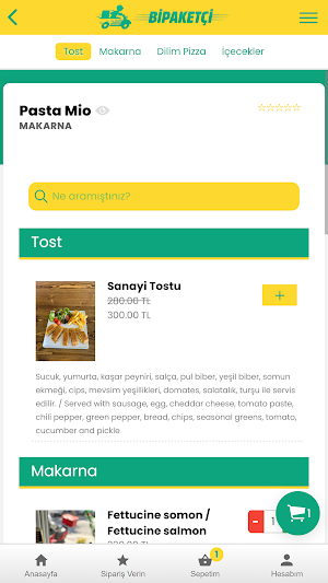 Bipaketçi / Yemek Screenshot 1