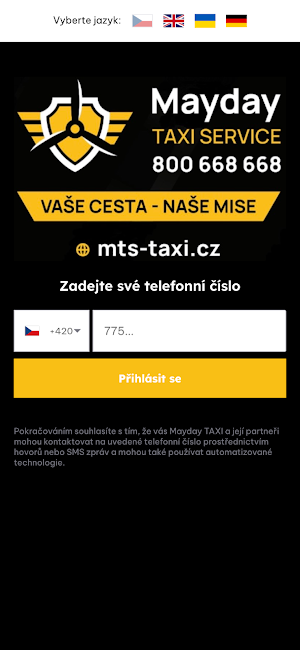 Mayday TAXI Klatovy Screenshot 0