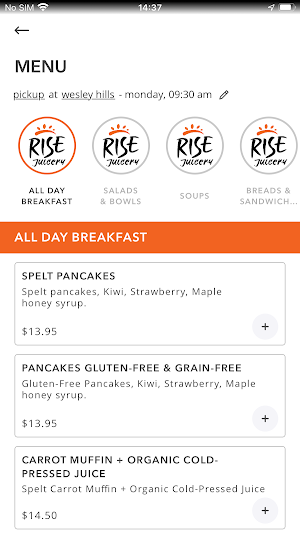 Rise Juicery Screenshot 2