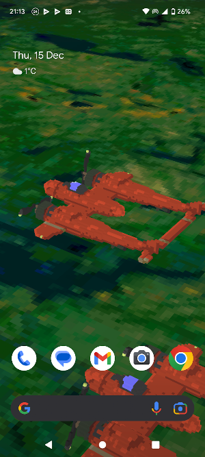 Voxel Airplanes 3D LWP Screenshot 2
