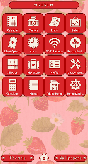 Strawberry Season Theme +HOME Screenshot 1