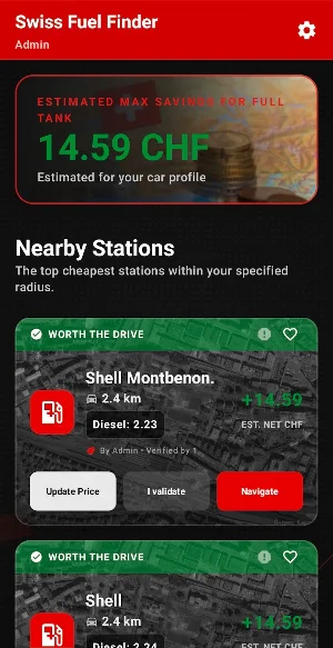 Swiss Fuel Finder - SFF Screenshot 0
