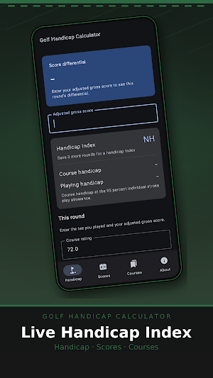 Golf Handicap Calculator Screenshot 0