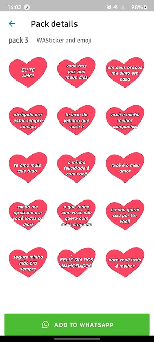 Stickers de Amor WASticker Screenshot 3