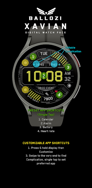 BALLOZI Xavian Watch Face Screenshot 2
