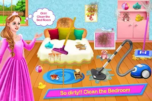 Princess House Cleaning - Dream Home Cleanup Game Screenshot 0