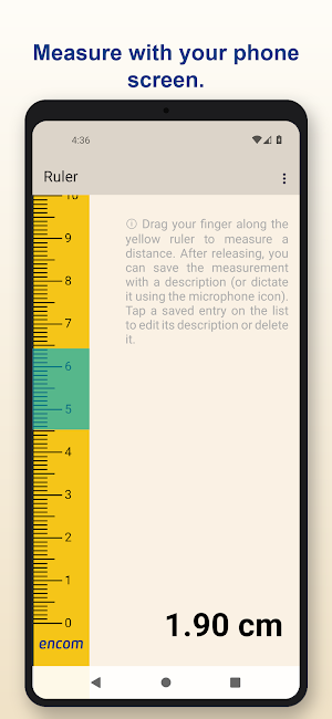 Ruler, measure and save Screenshot 2