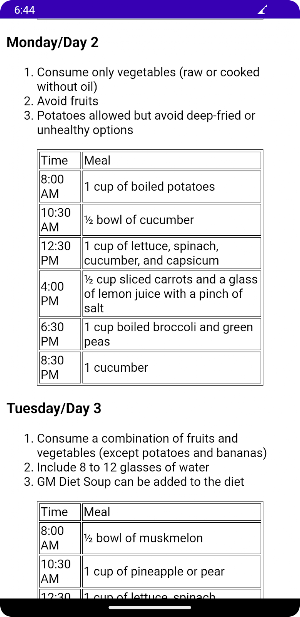 Extreme Diet Plan - 7 Days Screenshot 3