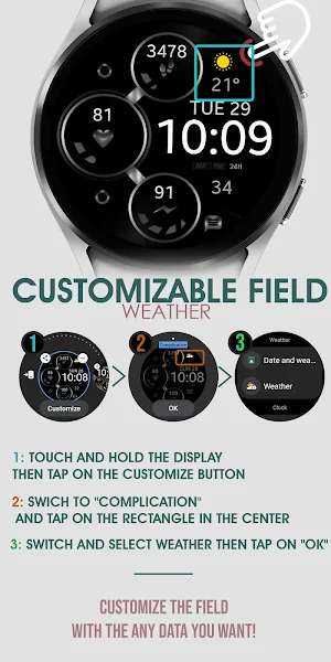 Silver Digital Watch Face Screenshot 3
