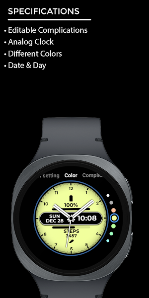 Night 132 - Analog Watch Face Screenshot 3