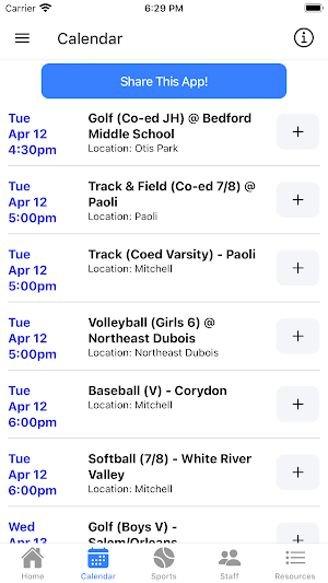 Mitchell CS Athletics, Indiana Screenshot 2