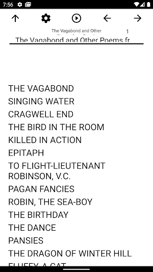 Book, The Vagabond and Other P Screenshot 0