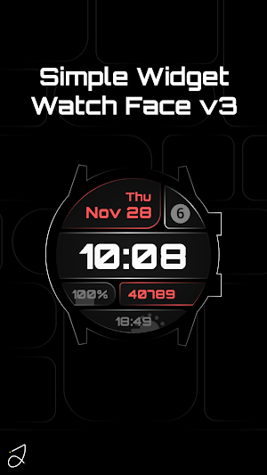 Simple Widget Watch Face v3 Screenshot 0