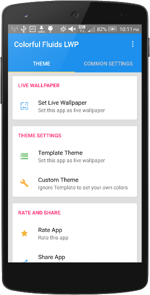 Colorful Fluids Live Wallpaper Screenshot 0