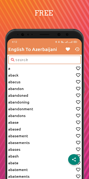 English To Azerbaijani Diction Screenshot 0