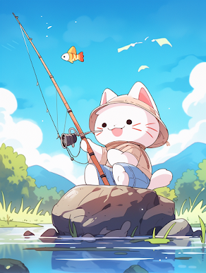 Cat Fishing Idle Screenshot 0