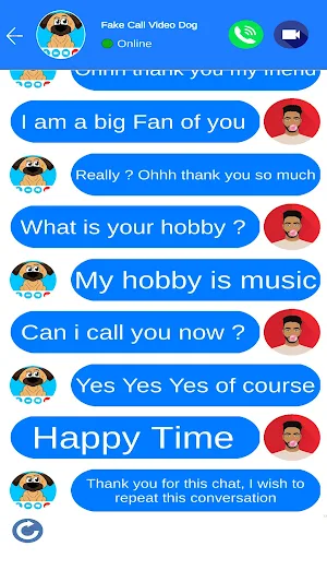 Fake Call Video Dog Screenshot 2